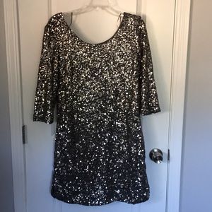 Amazing holiday party dress! Grey & silver sequin